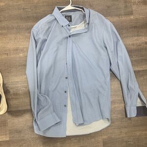 Jos. A. Bank Blue Patterned Shirt